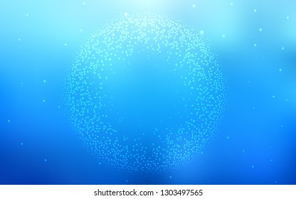 Light BLUE vector texture with milky way stars. Blurred decorative design in simple style with galaxy stars. Template for cosmic backgrounds.