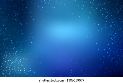 Light BLUE vector texture with milky way stars. Blurred decorative design in simple style with galaxy stars. Pattern for astronomy websites.