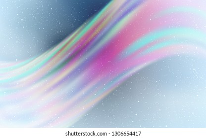 Light BLUE vector texture with milky way stars. Blurred decorative design in simple style with galaxy stars. Pattern for astrology websites.