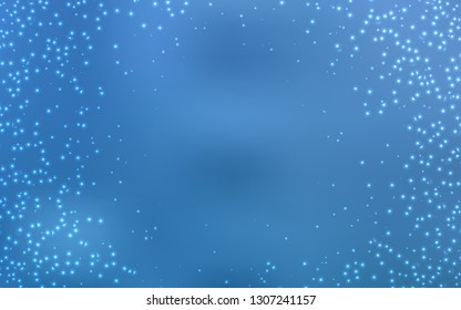 Light BLUE vector texture with milky way stars. Blurred decorative design in simple style with galaxy stars. Best design for your ad, poster, banner.