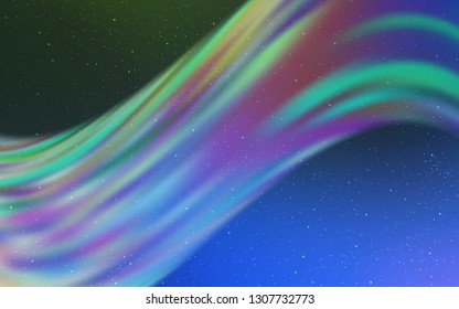 Light BLUE vector texture with milky way stars. Blurred decorative design in simple style with galaxy stars. Template for cosmic backgrounds.