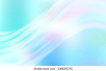Light BLUE vector texture with milky way stars. Shining colored illustration with bright astronomical stars. Best design for your ad, poster, banner.