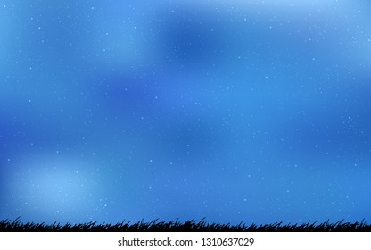 Light BLUE vector texture with milky way stars. Shining illustration with sky stars on abstract template. Pattern for futuristic ad, booklets.