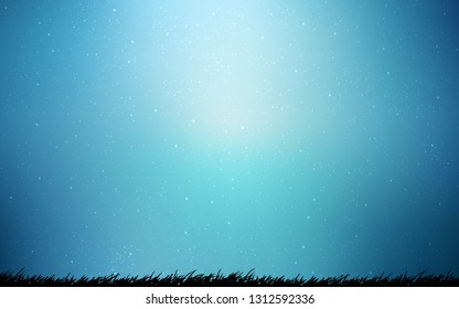 Light BLUE vector texture with milky way stars. Shining illustration with sky stars on abstract template. Pattern for astronomy websites.