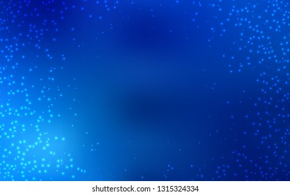 Light BLUE vector texture with milky way stars. Blurred decorative design in simple style with galaxy stars. Template for cosmic backgrounds.
