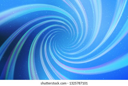 Light BLUE vector texture with milky way stars. Shining colored illustration with bright astronomical stars. Best design for your ad, poster, banner.