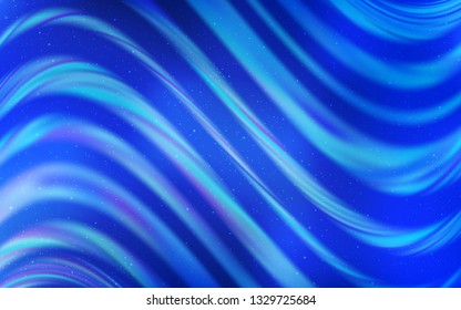 Light BLUE vector texture with milky way stars. Shining colored illustration with bright astronomical stars. Pattern for astrology websites.
