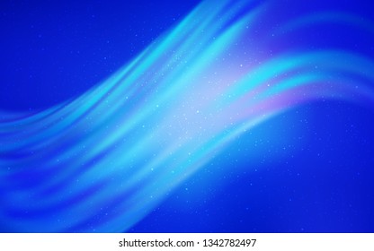 Light BLUE vector texture with milky way stars. Modern abstract illustration with Big Dipper stars. Smart design for your business advert.