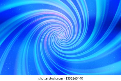 Light BLUE vector texture with milky way stars. Glitter abstract illustration with colorful cosmic stars. Template for cosmic backgrounds.