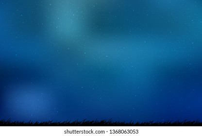 Light BLUE vector texture with milky way stars. Blurred decorative design in simple style with galaxy stars. Template for cosmic backgrounds.