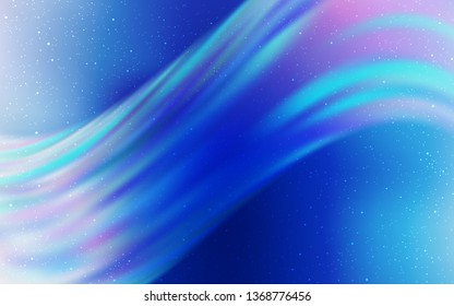 Light BLUE vector texture with milky way stars. Glitter abstract illustration with colorful cosmic stars. Pattern for futuristic ad, booklets.