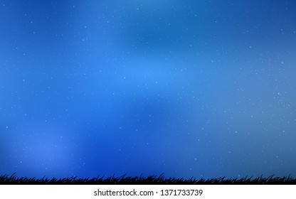 Light BLUE vector texture with milky way stars. Modern abstract illustration with Big Dipper stars. Pattern for futuristic ad, booklets.