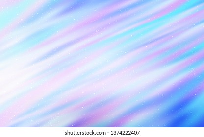 Light BLUE vector texture with milky way stars. Shining colored illustration with bright astronomical stars. Best design for your ad, poster, banner.