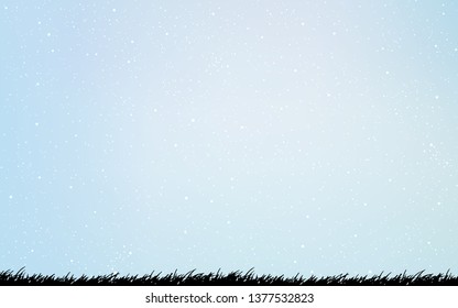 Light BLUE vector texture with milky way stars. Space stars on blurred abstract background with gradient. Pattern for astronomy websites.