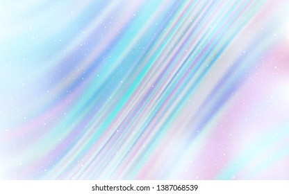 Light BLUE vector texture with milky way stars. Blurred decorative design in simple style with galaxy stars. Best design for your ad, poster, banner.