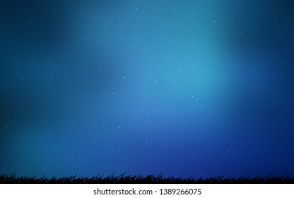 Light BLUE vector texture with milky way stars. Space stars on blurred abstract background with gradient. Smart design for your business advert.
