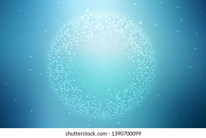 Light BLUE vector texture with milky way stars. Glitter abstract illustration with colorful cosmic stars. Pattern for futuristic ad, booklets.