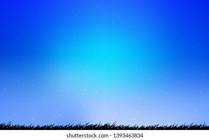 Light BLUE vector texture with milky way stars. Glitter abstract illustration with colorful cosmic stars. Pattern for astrology websites.