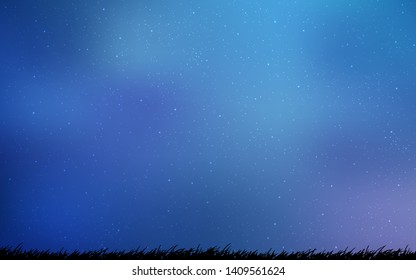 Light BLUE vector texture with milky way stars. Shining colored illustration with bright astronomical stars. Pattern for astrology websites.