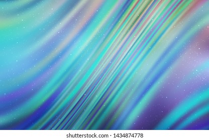 Light BLUE vector texture with milky way stars. Space stars on blurred abstract background with gradient. Pattern for futuristic ad, booklets.