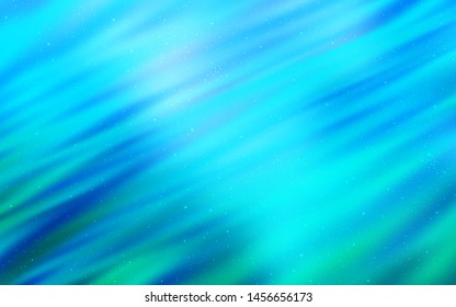 Light BLUE vector texture with milky way stars. Glitter abstract illustration with colorful cosmic stars. Best design for your ad, poster, banner.