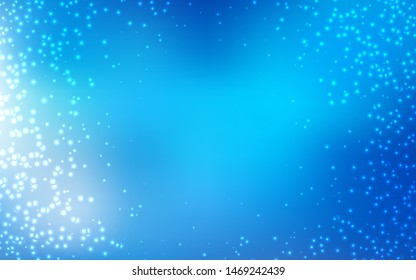 Light BLUE vector texture with milky way stars. Glitter abstract illustration with colorful cosmic stars. Pattern for futuristic ad, booklets.