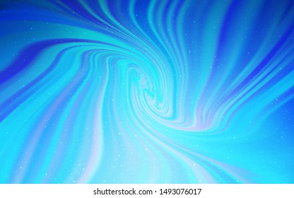 Light BLUE vector texture with milky way stars. Glitter abstract illustration with colorful cosmic stars. Template for cosmic backgrounds.