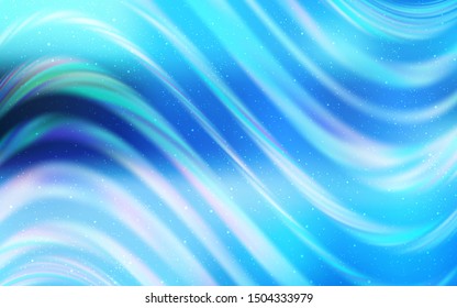 Light BLUE vector texture with milky way stars. Space stars on blurred abstract background with gradient. Best design for your ad, poster, banner.