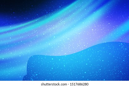 Light BLUE vector texture with milky way stars. Shining colored illustration with bright astronomical stars. Pattern for futuristic ad, booklets.
