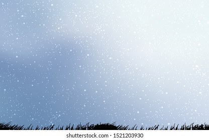 Light BLUE vector texture with milky way stars. Shining colored illustration with bright astronomical stars. Pattern for futuristic ad, booklets.