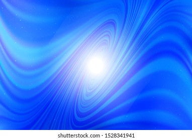 Light BLUE vector texture with milky way stars. Shining colored illustration with bright astronomical stars. Best design for your ad, poster, banner.
