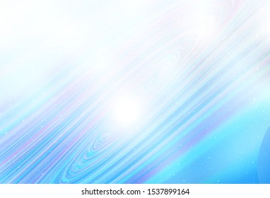 Light BLUE vector texture with milky way stars. Glitter abstract illustration with colorful cosmic stars. Template for cosmic backgrounds.