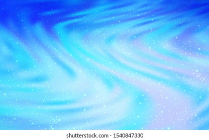 Light BLUE vector texture with milky way stars. Modern abstract illustration with Big Dipper stars. Pattern for futuristic ad, booklets.