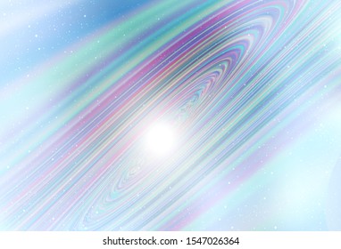 Light BLUE vector texture with milky way stars. Glitter abstract illustration with colorful cosmic stars. Best design for your ad, poster, banner.
