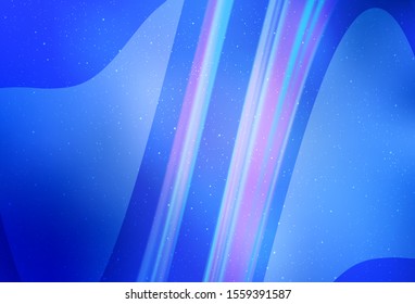 Light BLUE vector texture with milky way stars. Shining colored illustration with bright astronomical stars. Pattern for futuristic ad, booklets.
