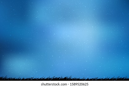 Light BLUE vector texture with milky way stars. Shining illustration with sky stars on abstract template. Template for cosmic backgrounds.
