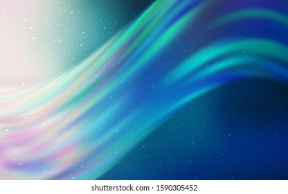 Light BLUE vector texture with milky way stars. Glitter abstract illustration with colorful cosmic stars. Pattern for astrology websites.