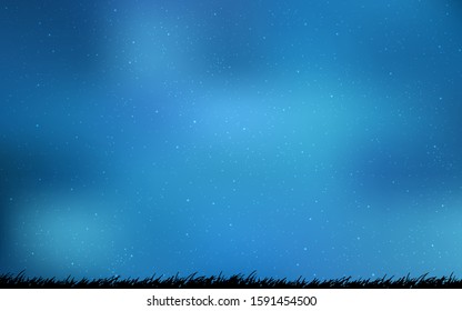 Light BLUE vector texture with milky way stars. Space stars on blurred abstract background with gradient. Pattern for astrology websites.