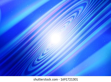 Light BLUE vector texture with milky way stars. Shining colored illustration with bright astronomical stars. Pattern for futuristic ad, booklets.