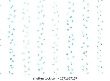 Light BLUE vector texture with musical notes. Decorative design in abstract style with music shapes. Pattern for websites of musitians.