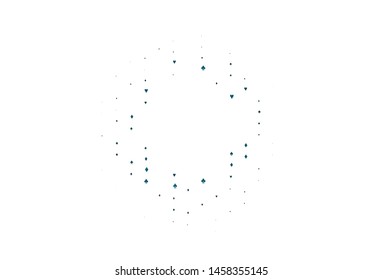 Light BLUE vector texture with playing cards. Glitter abstract sketch with isolated symbols of playing cards. Pattern for ads of parties, events in Vegas.