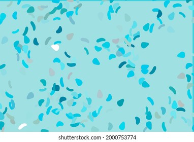 Textura vectorial AZUL ligera con formas aleatorias. Ilustración con formas gradientes coloridas en estilo abstracto. Diseño moderno para su tarjeta de visita.