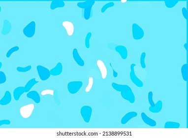 Light BLUE vector texture with random forms. Decorative design in abstract style with random forms. Elegant design for wallpapers.