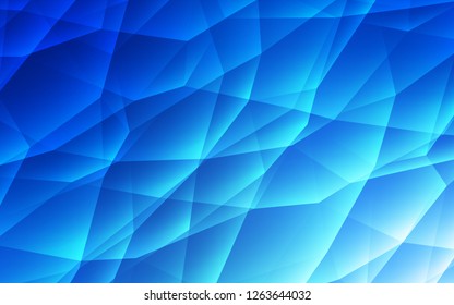 Light BLUE vector texture with triangular style. Decorative design in abstract style with triangles. Modern template for landing page.