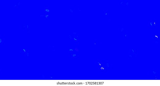 Light BLUE vector texture with women's rights symbols. Colorful feminism symbols with a gradient in modern style. Best design to show the power of women.