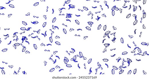 Light BLUE vector texture with women's rights symbols. Abstract illustration with a depiction of women's power. Simple design for your web site.
