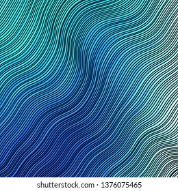 Light BLUE vector texture with wry lines. Brand new colorful illustration with bent lines. Pattern for ads, commercials.