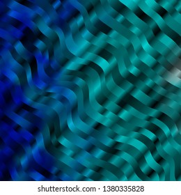 Light BLUE vector texture with wry lines. Colorful abstract illustration with gradient curves. Pattern for commercials, ads.