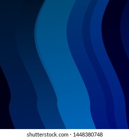 Light BLUE vector texture with wry lines. Illustration in halftone style with gradient curves. Pattern for booklets, leaflets.