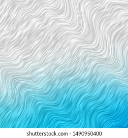 Light BLUE vector texture with wry lines. Colorful illustration in abstract style with bent lines. Design for your business promotion.